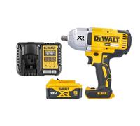 DEWALT DCF899N 18v XR Brushless High Torque Impact Wrench with 1 x 5.0Ah Battery & Charger
