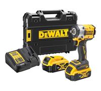 DeWalt DCF921 18v XR Cordless Brushless 1/2" Compact Impact Wrench 2 x 5ah Li-ion Charger Case