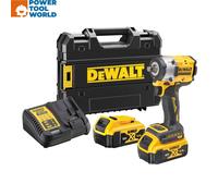 DeWalt DCF921 18v XR Cordless Brushless 1/2" Compact Impact Wrench 2 x 5ah Li-ion Charger Case