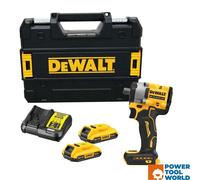 DeWalt DCF922 18v XR Cordless Brushless 1/2" Compact Impact Wrench 2 x 2ah Li-ion Charger Case