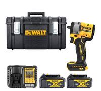 Dewalt Dcf923N 18V Xr Cordless Brushless Compact 3/8" Impact Wrench With 2 X 4Ah Batteries, Charger & 1.0 Ds300 Case