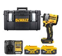 Dewalt Dcf923N 18V Xr Cordless Brushless Compact 3/8" Impact Wrench With 2 X 5Ah Batteries, Charger & 1.0 Ds300 Case