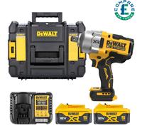 Dewalt DCF964 18V XR Brushless Impact Wrench + 2 x 5Ah Batteries, Charger & Case