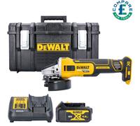 Dewalt DCG405 18V XR BL Angle Grinder + 1 x 4Ah Batt, Charger & 1.0 DS300 Case