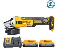 DeWalt DCG405 18V XR BL Angle Grinder 125mm With 2 x 1.7Ah Batteries & Charger
