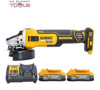 DeWalt DCG405 18V XR BL Angle Grinder 125mm With 2 x 1.7Ah Batteries & Charger