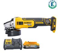Dewalt DCG405 18V XR Brushless Angle Grinder 125mm + 1 x 1.7Ah Battery & Charger