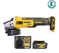 Dewalt DCG405 18V XR Brushless Angle Grinder 125mm + 1 x 4Ah Battery & Charger