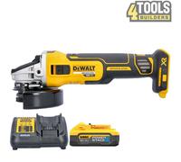 Dewalt DCG405 18V XR Brushless Angle Grinder 125mm + 1 x 5.0Ah Battery & Charger