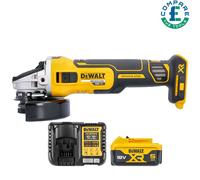 DEWALT DCG405 18V XR Brushless Angle Grinder 125mm + 1 x 5Ah Battery & Charger