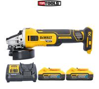 Dewalt DCG405 18V XR Brushless Angle Grinder 125mm + 2 x 5Ah Batteries & Charger