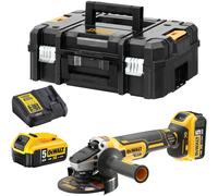 DeWalt DCG405 18v XR Cordless Brushless Angle Grinder 125mm 2 x 5ah Li-ion Battery Charger Case
