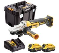 Dewalt DCG405FN 18V XR Brushless Angle Grinder 2 x 4.0Ah Battery Charger & Case