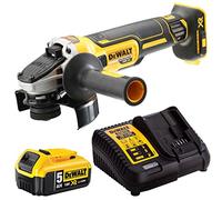 DeWalt DCG405N 18V Brushless 125mm Angle Grinder with 1 x 5.0Ah Battery & Charger