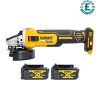 DeWalt DCG405N 18V XR Angle Grinder 125mm with 2 x 4.0Ah Batt