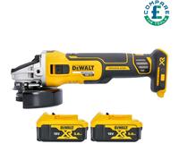 DeWalt DCG405N 18V XR Angle Grinder 125mm With 2 x 5.0Ah batt,