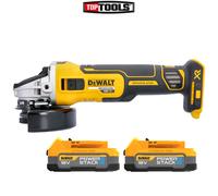 Dewalt DCG405N 18V XR Brushless Angle Grinder 125mm With 2 x 1.7Ah Batteries