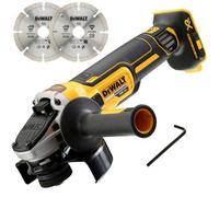 Dewalt Dcg405N 18V Xr Brushless Cordless 125mm Angle Grinder + 2 Diamond Blades