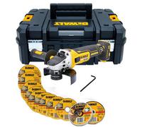 Dewalt Dcg405Nt 18V Xr Brushless Cordless 125mm Angle Grinder + 10 Thin Discs