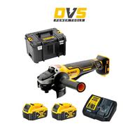 DeWalt DCG406P2 18V XR 125mm Angle Grinder + 2x5Ah Batts, Charger & Case
