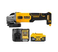 Dewalt Dcg407 18V Xr Cordless Brushless 125mm Angle Grinder With Slide Switch With 1 X 5Ah Battery & Charger