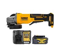 Dewalt Dcg408 18V Xr Cordless Brushless 125mm Angle Grinder With Paddle Switch With 1 X 4Ah Battery & Charger