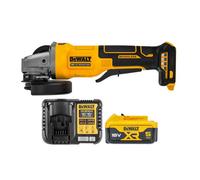 Dewalt Dcg408 18V Xr Cordless Brushless 125mm Angle Grinder With Paddle Switch With 1 X 5Ah Battery & Charger