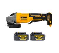 Dewalt Dcg408 18V Xr Cordless Brushless 125mm Angle Grinder With Paddle Switch With 2 X 4Ah Batteries