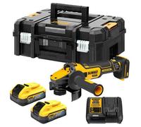 DeWalt DCG409 18v XR Cordless High Power Angle Grinder 125mm 2 x 5ah Li-ion Powerstack Battery Charger Case