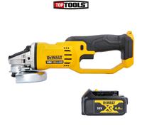 DeWalt DCG412 18V XR Angle Grinder 125mm With 1 x DCB182 4.0Ah Battery