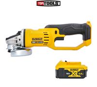 DeWalt DCG412 18V XR Angle Grinder 125mm With 1 x DCB184 5.0Ah Battery