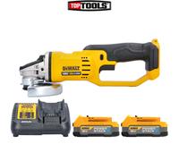 DeWalt DCG412 18V XR Angle Grinder 125mm With 2 x 1.7Ah Batteries & Charger