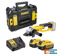 DeWalt DCG412M2 18v XR 125mm Angle Grinder Inc 2x 4.0Ah Batteries