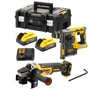 Dewalt Dch273H2T 18V Xr Sds Brushless Rotary Hammer Drill 5Ah X2 + Grinder