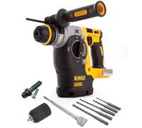 Dewalt Dch273N Xr 18V Sds Brushless Hammer Drill + Sds Bits Chisel + Chuck