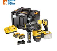 DeWalt DCH334 54v XR Cordless Brushless FLEXVOLT SDS Hammer Drill 2 x 9ah Li-ion Battery Charger Case
