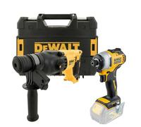 Dewalt Dck2023 18V Xr Cordless Kit - Dcf787 Impact Dch133N Sds Drill Bare Tools
