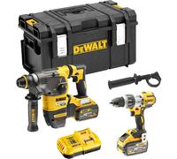 DeWalt DCK2033X2 54v XR Cordless Brushless FLEXVOLT SDS Hammer and Combi Drill Kit 2 x 9ah Li-ion Charger Case