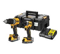 DeWalt DCK2050 18v XR Cordless Brushless Combi Drill and Impact Driver 2 x 1.7ah Li-ion Powerstack Battery Charger Case