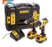DeWalt DCK2062P2T-GB Brushless 18v XR Combi Drill & Impact Driver Twin Kit In...