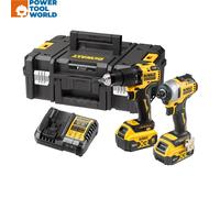 DeWalt DCK2062P2T-GB Brushless 18v XR Combi Drill & Impact Driver Twin Kit In...