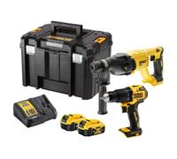 Dewalt Dck2070M2T 18V Xr Brushless Sds + Combi Twin Kit Dcd709 + Dch133 2X4Ah