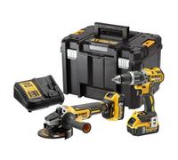 Dewalt Dck2080P2T 18V Xr Brushless Kit Dcd796 Combi Drill Dcg405 Angle Grinder