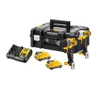 DEWALT DCK2110L2T-GB 12V XR Brushless Twinpack with 2 x 3Ah Batteries and Charger