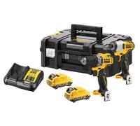DEWALT DCK2110L2T-GB DCK2110L2 XR Brushless Sub-Compact Twin Pack 12V 2 x 3.0Ah