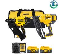 Dewalt DCK246P2 18v XR Framing & Finishing Nailer Twin Pack 2 x 5.0ah Batteries