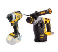 Dewalt Dck2532 18V Xr Brushless Kit Dcf887 Impact Driver + Dch273 Sds Drill Bare