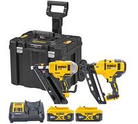DeWalt DCK264P2T 18V XR Cordless Brushless Framing & Finishing Nailer Twin Pack with 2 x 5.0Ah Batteries, Charger & TSTAK Rolling Case