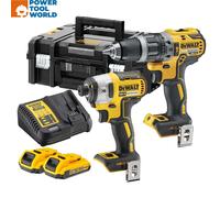 DeWalt DCK266D2T 18v Brushless Combi Drill & Impact Driver Inc 2x 2.0Ah Batts