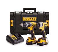 DeWalt DCK266 18v XR Cordless Brushless Combi Drill and Impact Driver 2 x 5ah Li-ion Battery Charger Case